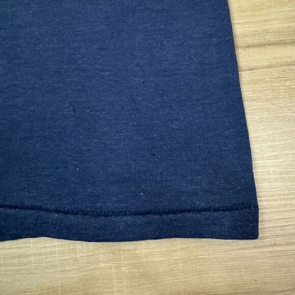 Vintage Men's XL Air Force Academy Tee Shirt Navy Blue Distressed Single Stitch - Picture 4 of 5